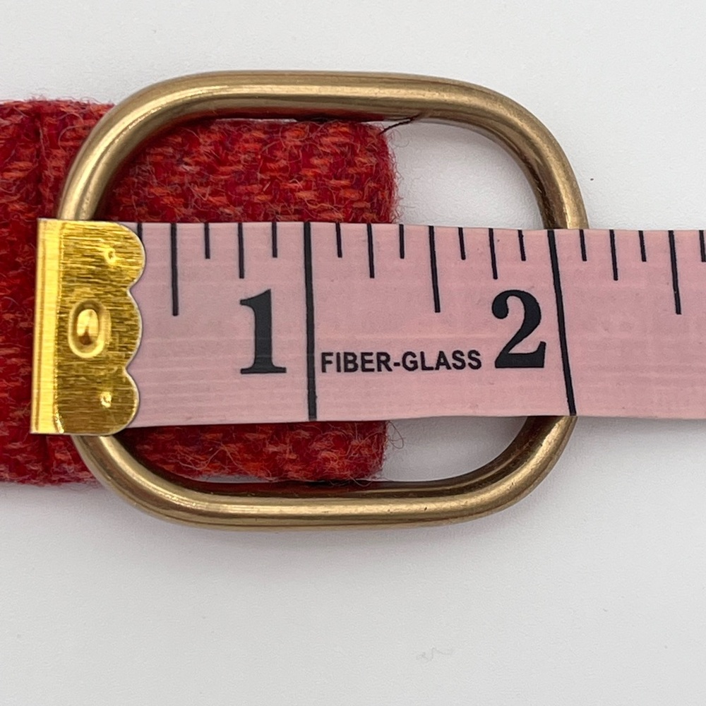 LL Bean Preppy Pink Burgundy Women's Ribbon (2) Belts Corduroy dog embroidery ML - Picture 6 of 9